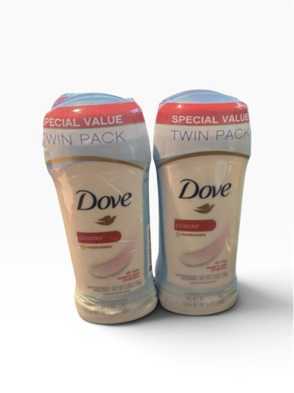 4 PACK Dove Invisible Solid Deodorant 48hr Sweat Odor Protection Powder 2.6Oz